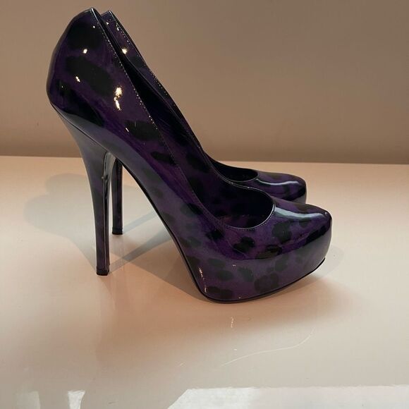 Dolce & Gabbana Purple Leopard Patent Pumps Size 38 RARE - Picture 7 of 9